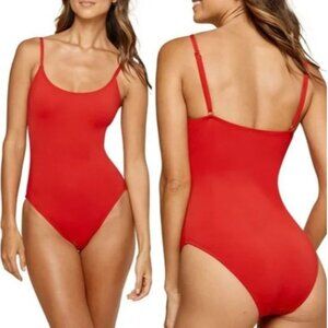 Andie Swim The Amalfi One Piece LT Swimsuit Cherry Red Size XLarge Tall NWT